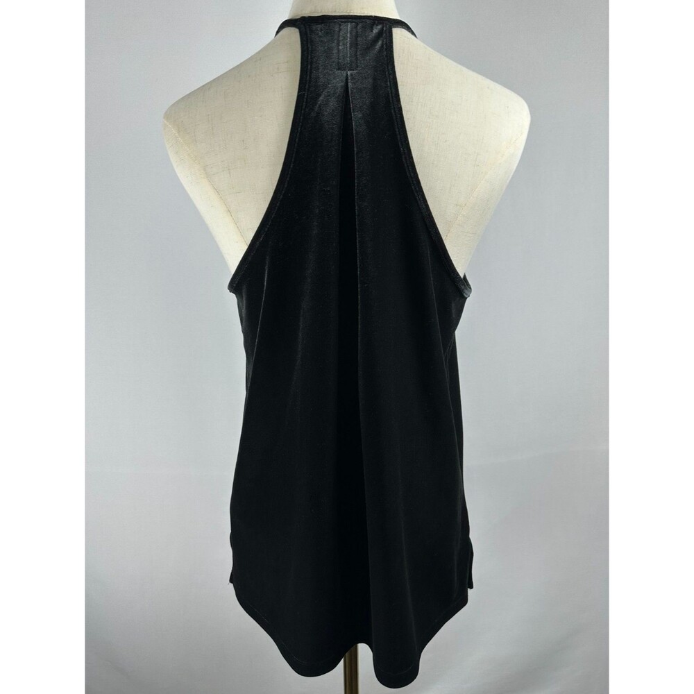 Gap Velvet Halter Top M Black Racerback Tank Y2K Glam Whimsigoth Fairy Grunge - Picture 2 of 6